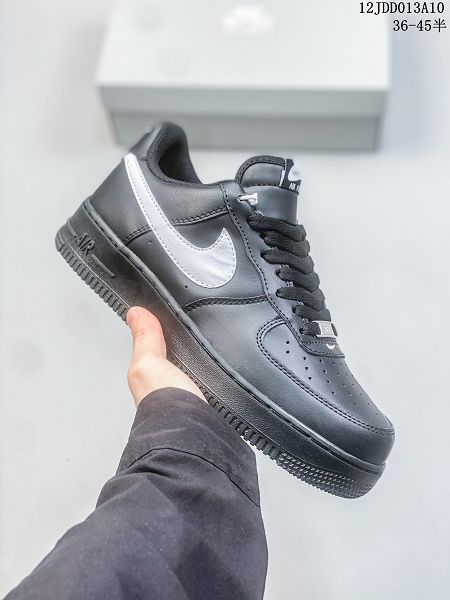 Nike Air Force 1 Low 黑色白色 男女款低幫休閒板鞋 