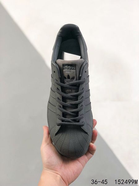 Adidas Superstar 三葉草系列 全黑色男女款貝殼頭經典休閒運動板鞋