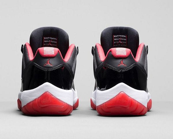 Air Jordan 11 low 喬丹11代 情侶款經典低幫黑紅色籃球鞋 