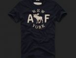 Abercrombie&Fitch 短袖 2017新款 男生休閒圓領短袖T恤 F24款寶藍色字母鹿