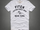 Abercrombie&Fitch 短袖 2017新款 男生休閒圓領短袖T恤 F13款白色字母小鹿