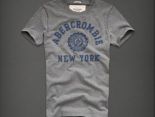 Abercrombie&Fitch 短袖 2017新款 男生休閒圓領短袖T恤 F5款灰色字母圓標