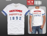 Abercrombie&Fitch 短袖 2017新款 男生休閒圓領短袖T恤 F14款白色字母1892
