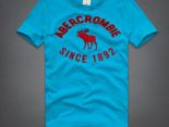 Abercrombie&Fitch 短袖 2017新款 男生休閒圓領短袖T恤 F4款藍色字母鹿